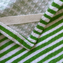 Load image into Gallery viewer, fort & field | 100% cotton banana and stripe kitchen dishcloths - set of 2