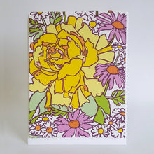 Load image into Gallery viewer, Little Green - Botanical Yellow Rose Blank Note Card / Art Greeting Card