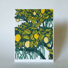 Load image into Gallery viewer, Little Green - Tropical Lemon Tree Life Blank Notecard / Art Greeting Card