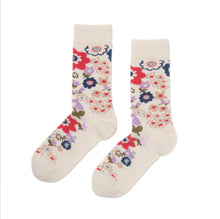 Load image into Gallery viewer, 60’s Flower Child Organic Cotton Crew Socks | Zkano