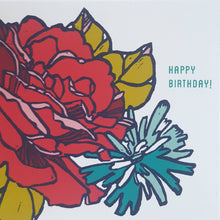 Load image into Gallery viewer, Little Green - Happy Birthday Rose Floral Greeting Card