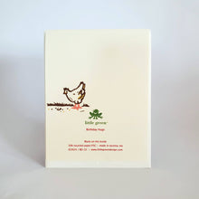 Load image into Gallery viewer, Little Green - Birthday Hug Chicken Greeting Card