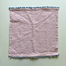 Load image into Gallery viewer, fort & field | 100% cotton waffle square bright fringe kitchen dishcloth