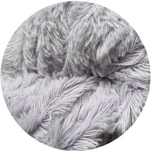 Close up of light gray feathery wool yarn