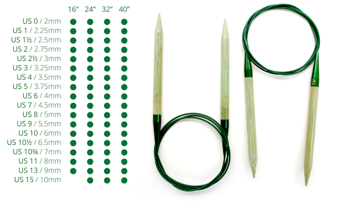 Clover Takumi Bamboo 24 Circular Knitting Needles