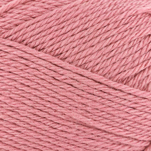 Close up of deep pink strands of yarn