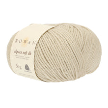 Load image into Gallery viewer, Rowan Alpaca Soft DK yarn in color Stone with white label on white background