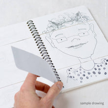 Load image into Gallery viewer, My Book of Faces Four-Panel Sketchbook | Inkello Letterpress