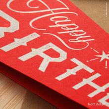 Load image into Gallery viewer, Happy Birthday Triangular Pennant Card | Inkello Letterpress