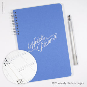 Script Design Weekly Planner | Inkello Letterpress