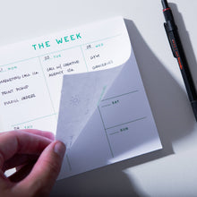 Load image into Gallery viewer, Small Weekly Desk Planner Notepad | Case Study