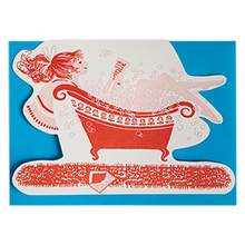 Load image into Gallery viewer, Lady in the Bath Cut-Out Greeting Card | Archivist Gallery