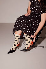 Load image into Gallery viewer, Panhandle Classic Dot Crew Socks — Cream | Hooray Sock Co.