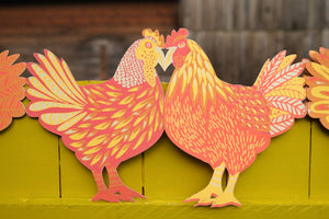 Chickens Concertina Garland | East End Press