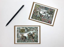 Load image into Gallery viewer, Holly Hedge/We Three Hares Notecards - Angela Harding | Art Angels