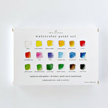 Load image into Gallery viewer, Watercolor paint set 18 colors with brush | emily lex studio