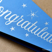Load image into Gallery viewer, Congratulations Triangular Pennant Card | Inkello Letterpress