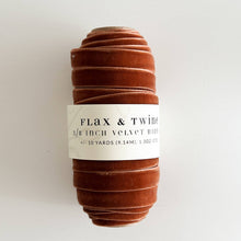 Load image into Gallery viewer, Velvet Ribbon 3/8" 10 Yards | Flax &amp; Twine