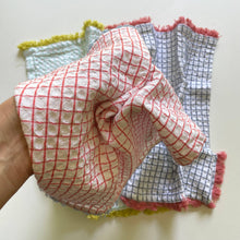 Load image into Gallery viewer, fort &amp; field | 100% cotton waffle square bright fringe kitchen dishcloth