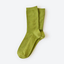 Load image into Gallery viewer, Everyday Solid Crew Socks — Moss | Hooray Sock Co.