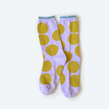 Load image into Gallery viewer, Sutro Bold Dot Crew Socks — Wisteria | Hooray Sock Co.