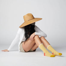 Load image into Gallery viewer, Eureka Regular Stripe Crew Socks — California Gold | Hooray Sock Co.