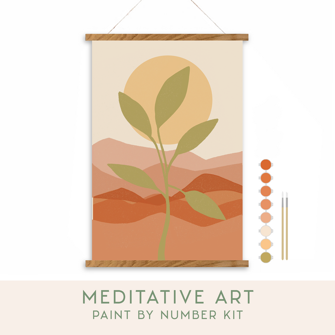 Desert Sunset Meditative Art Paint by Number Kit | Breathe People