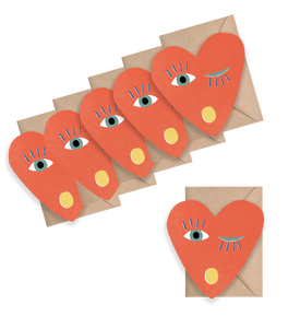 Heart Blink Mini Cards - box of 6 | Isatopia