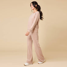 Load image into Gallery viewer, Softies | Vintage Velvet Raglan Crew Neck with Pintuck Wide Leg Pant