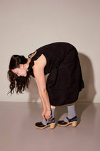 Load image into Gallery viewer, Cole Thin Stripe Crew Socks — Pacific | Hooray Sock Co.