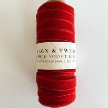 Load image into Gallery viewer, Velvet Ribbon 3/8" 10 Yards | Flax &amp; Twine