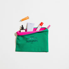 Load image into Gallery viewer, Washed Cotton Zipper Pouch  Kelly Green | Case Study