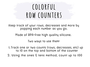 Colorful Row Counters | Fox & Pine Stitches