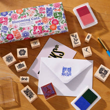 Load image into Gallery viewer, Blooming Cats Rubber Stamp Set | Galison