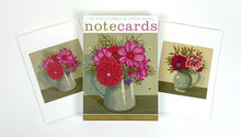 Load image into Gallery viewer, Dahlia and Cosmos &amp; Grey Jug Notecards - Vanessa Lubach |Art Angels