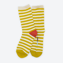 Load image into Gallery viewer, Eureka Regular Stripe Crew Socks — California Gold | Hooray Sock Co.