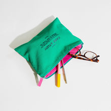 Load image into Gallery viewer, Washed Cotton Zipper Pouch  Kelly Green | Case Study