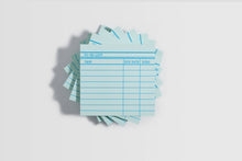 Load image into Gallery viewer, Library Card Post-It ® Sticky Notes - Blue | Marigold Press