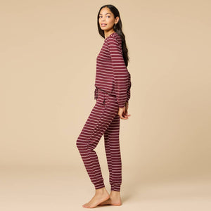 Softies | Women's Cloud Soft Striped Dream Jersey Crew Neck Lounge Set
