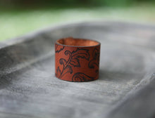 Load image into Gallery viewer, Leather Shawl Cuff with Bronze Stud for Scarves &amp; Shawls | Sunrise Grove