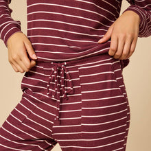 Load image into Gallery viewer, Softies | Women&#39;s Cloud Soft Striped Dream Jersey Crew Neck Lounge Set