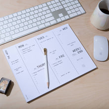 Load image into Gallery viewer, Large Weekly Desk Planner Notepad | Case Study