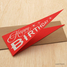 Load image into Gallery viewer, Happy Birthday Triangular Pennant Card | Inkello Letterpress
