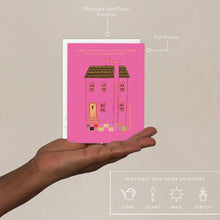 Load image into Gallery viewer, Pink House New Home Card | Seedlings