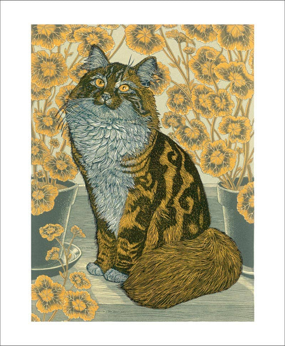 Art Angels | Helen with Geraniums Card by Vanessa Lubach