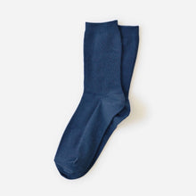 Load image into Gallery viewer, Everyday Solid Crew Socks — Deep Ocean | Hooray Sock Co.