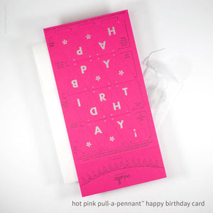 Birthday Pull-A-Pennant™ Greeting Card | Inkello Letterpress