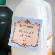 Load image into Gallery viewer, Bad Betty Greeting Co. - Listen Bitch... - Funny Sarcastic Sticky Note Pad
