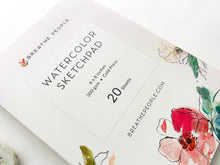 Load image into Gallery viewer, Watercolor Sketch Pad For Creatives | Breathe People