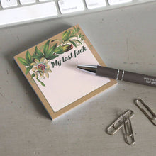 Load image into Gallery viewer, Bad Betty Greeting Co. - My Last Fuck - Funny Sarcastic Sticky Note Pad